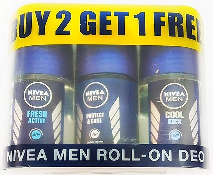 Nivea Men Roll-On Deo 25ml (Buy 2 Get 1)