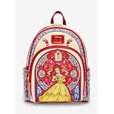 Loungefly Disney Beauty and the Beast Belle Stained Glass Portrait Mini Backpack - BoxLunch Exclusive RED NONE