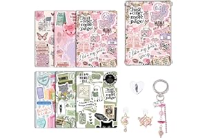 Lot de 6 inserts en papier cartonné pour étui transparent, 6 inserts de couverture arrière de liseuse de 17,3 x 12,2 cm, 2 br