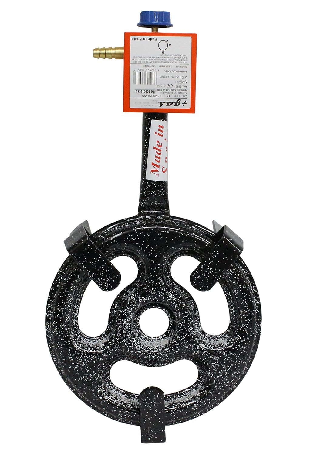 Garcima 76020 - Hornillo paellero gas plano, color Negro, 20 cm: Amazon.es: Jardín