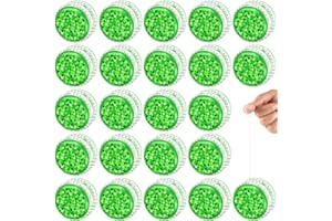 YSBJKWCF 24 Pack Back to School Gifts Green Pixel-Themed LED Light Up Yo Yo Balls Party Favors LED Lighted Yo Yo Bulk Pixel Theme Toy for Girls Boys