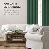 Deconovo Blackout Curtain Eyelet Thermal Insulated One Panel Dark Green 140x240 view 5