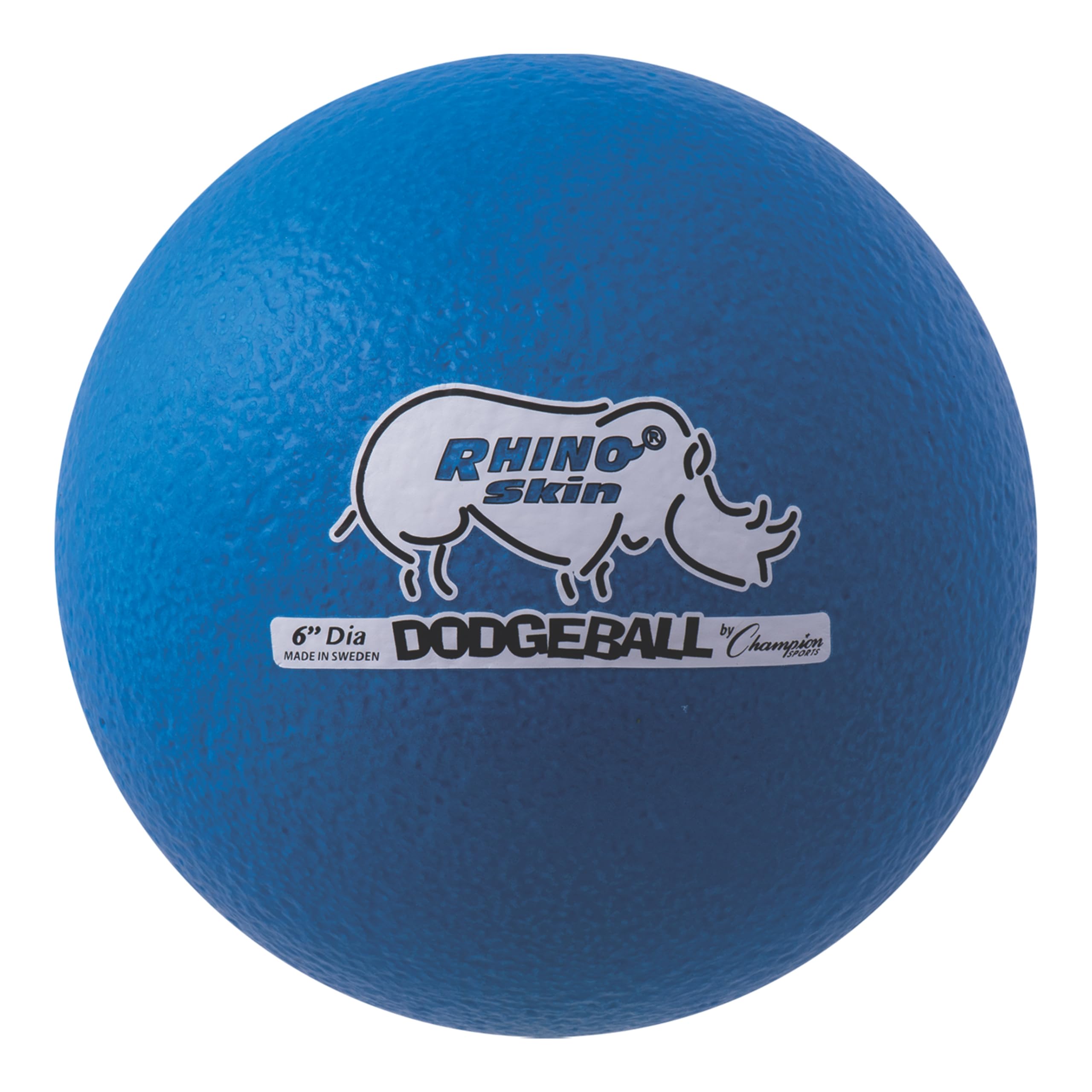 Champion Sports Rhino Skin Dodgeball (Single, Neon Blue, 6″)