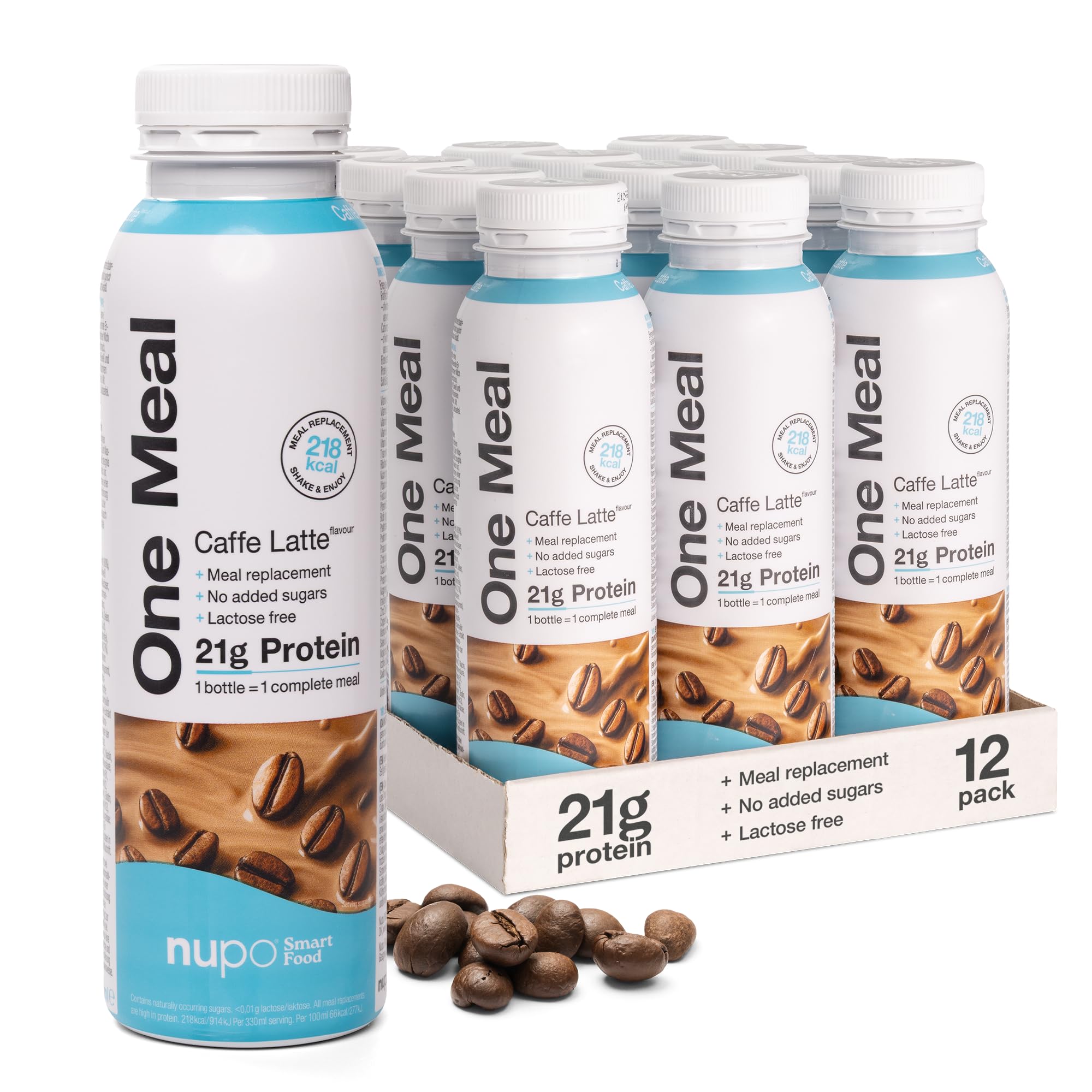 NUPO One Meal Chocolate Meal Replacement Shake with 24 Vitamins and Minerals | High in Protein & No Added Sugar | Tasty Weight Loss Shakes for Women & Men (12 x 330ml)