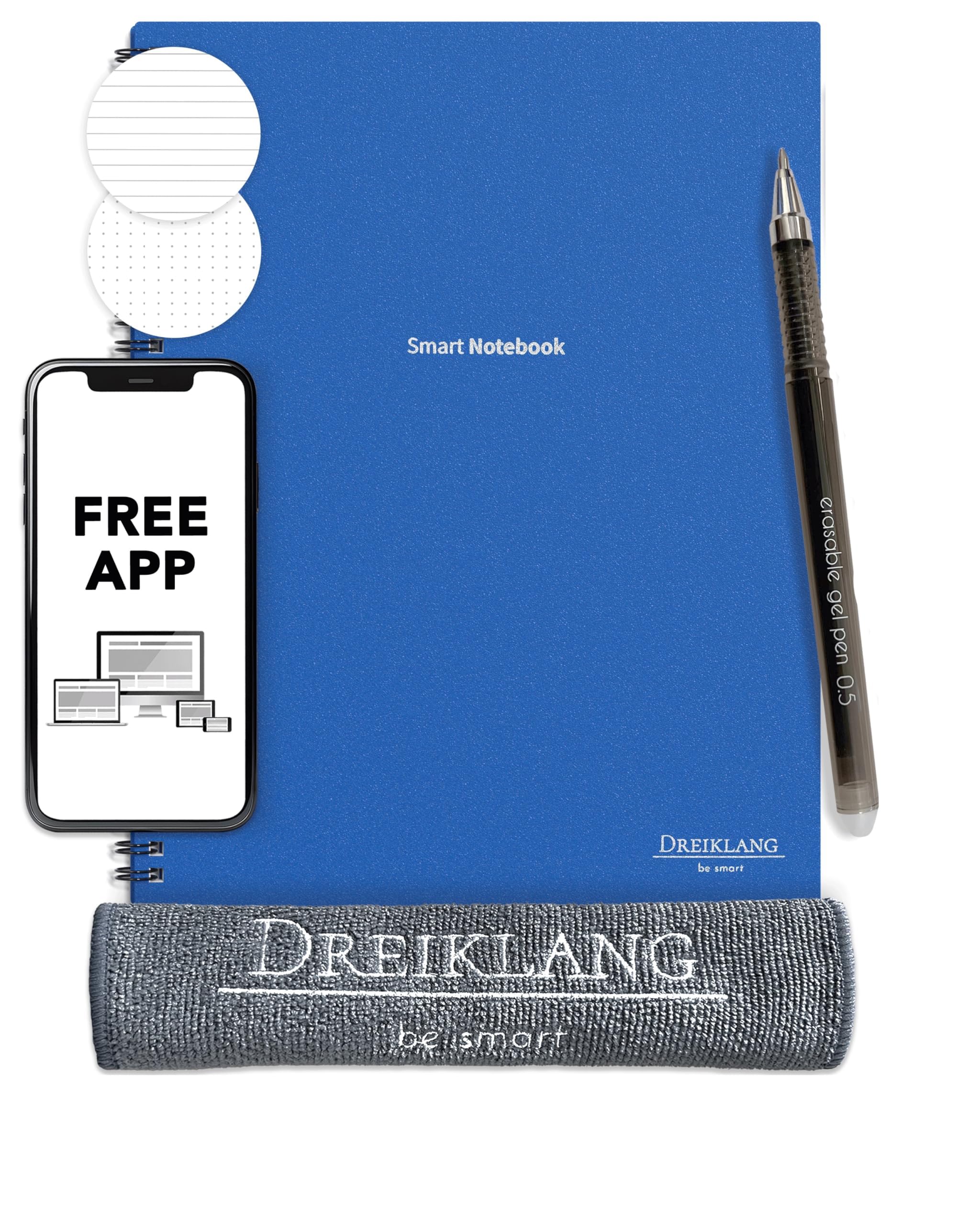Dreiklang - be smart® Reusable Digital Notebook (A5- Blue)