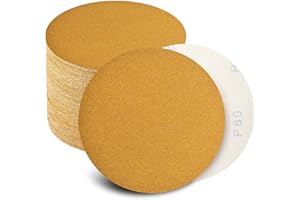 Keeimp 6 Inch Sanding Discs Hook and Loop No Hole, Da Sandpaper for Automotive and Woodworking, 80, 120, 220, 320, 400 Grit, 20 PCS Each Grit(Pack of 100)