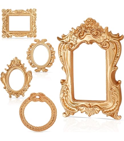 Amazon.com - Yulejo 10 Pcs Vintage Gold Mini Frames Set, Baroque