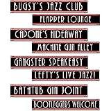 Beistle 57484 4-Pack Gangster Street Sign Cutouts, 4-Inch by 24-Inch