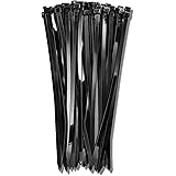 12" Black 120lb (100 Pack) Heavy Duty Zip Ties, Choose Size/Color, By Bolt Dropper