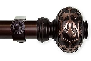 A&F Rod Décor - Viburnum 1" Curtain Rod 48-84 inch - Bronze