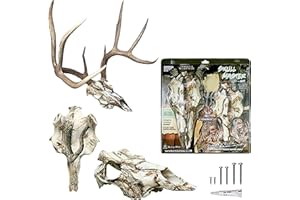 MOUNTAIN MIKE'S REPRODUCTIONS Skull Master by Illusion | Snow Camo | European Mount | Antler Mounting Kit | Euro Mount | 3D Modeled Replica Deer Skull | Taxidermy | Compatible with Harvested and Shed Antlers | Universal Sizing