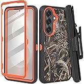Thousand Gear Compatible for Samsung Galaxy S26 Ultra Case with Belt Clip Holster & Built-in Screen Protector, Rugged Full-Body Shockproof Protective Armor Cover with Kickstand (Camo)