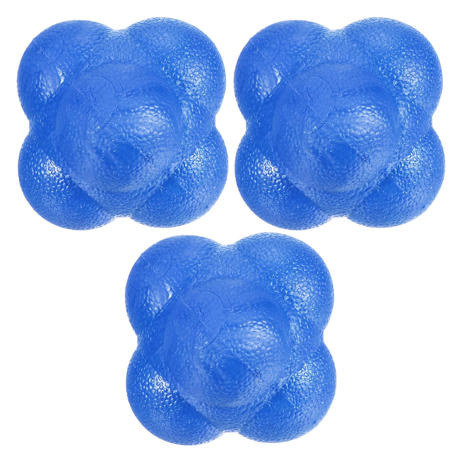 M METERXITY 3 Pack Bounce Reaction Ball - Coordination Training Ball, Wear-resistant, Apply to Tennis/Softball/Badminton Training (57 x 57mm, Blue)