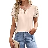 Blooming Jelly Womens Business Casual Tops Dressy Summer Blouses Cute Short Sleeve Shirts Trendy Work Outfits
