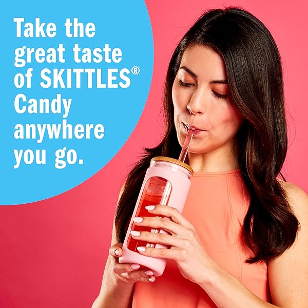 SKITTLES SINGLES TO GO TROPICAL VARIETY PACK, WATERTOK POWDERED DRINK MIX, INCLUDES 4 FLAVORS, STRAWBERRY STARFRUIT, MANGO TANGELO, KIWI LIME, PINEAPPLE PASSIONFRUIT, 1 BOX (30 SERVINGS)
