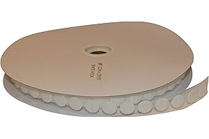 FindTape Hook Side Self Adhesive Dots 1200 Pcs – 5/8 in Sticky Back Dots, Hook Side Only, Self Adhesive Backing Great for Arts and Crafts, Classrooms, and Home Office Use (White)