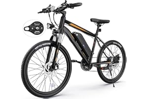 TotGuard Electric Bike, Electric Bike for Adults, 26" Ebike 350W Adult Electric Bicycles, 19.8MPH Electric Mountain Bike, 36V 374.4WH Battery, Suspension Fork, Shimano 21 Speed Gears