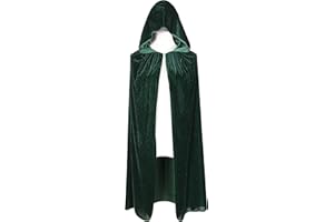 BIGXIAN Kids Hooded Velvet Cloak Halloween Christmas Cosplay Fancy Cape
