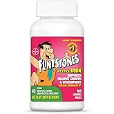 Flintstones Vitamins Chewable Kids Multivitamin with + Extra Iron for Toddler & Kid with Vitamin C, D, Vitamin B12, 160 Count (Packaging Will Vary)