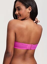DOBREVA Women's Mesh Strapless Bra Sheer Unlined