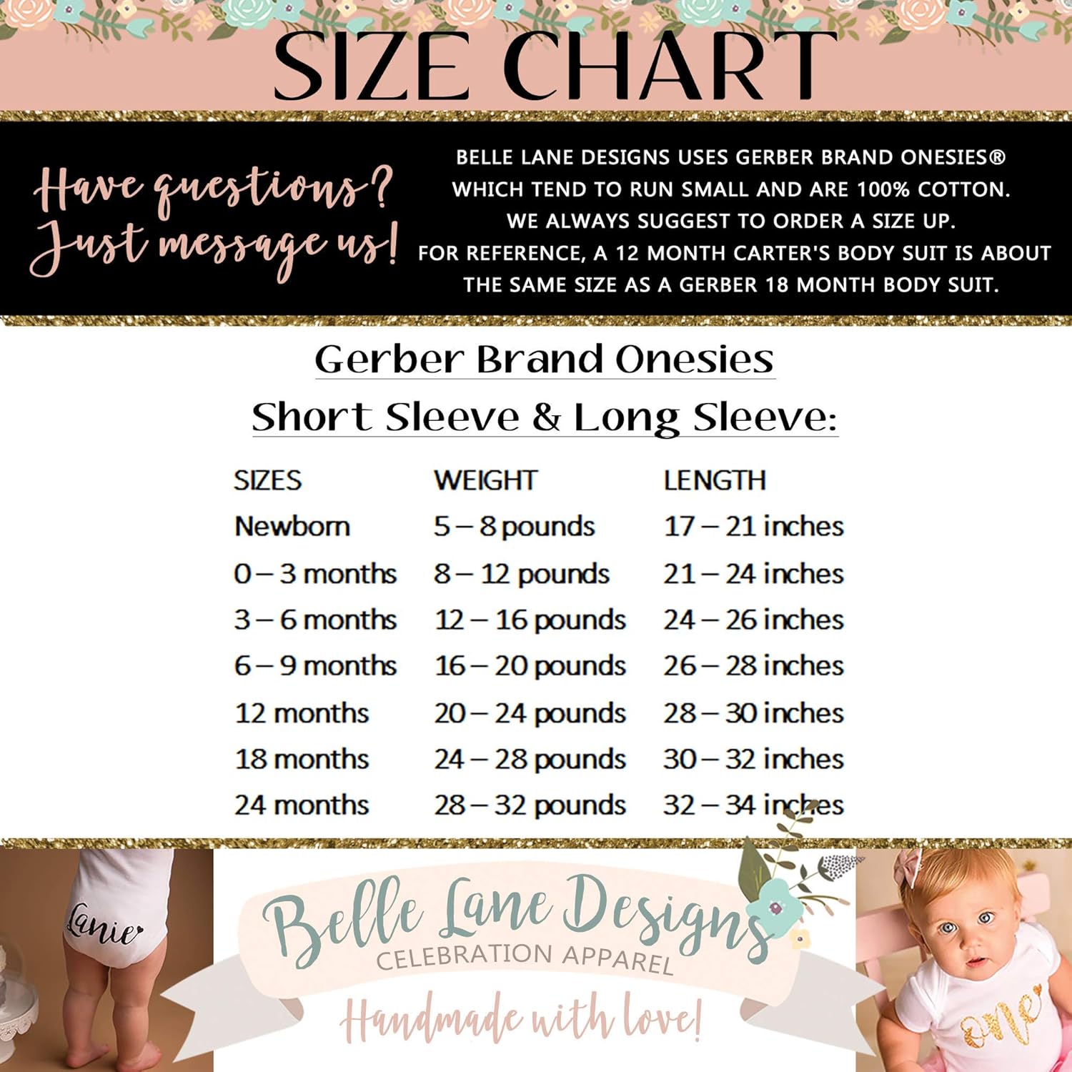 gerber sizes run small