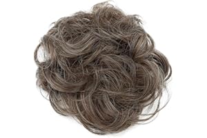 CAISHA Messy Scrunchie Bun Voluminous Wavy Hairpiece Heat-resistant Synthetic Fibres Brown Mix G24A