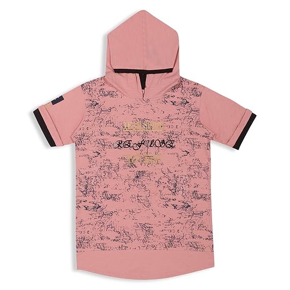 half sleeves hooded t shirt