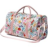 Travel Duffle Bag, Weekender Bag for Women with Shoe Compartment, Carry on Overnight Bag Gym Duffel Bag, Mommy Hospital Bags