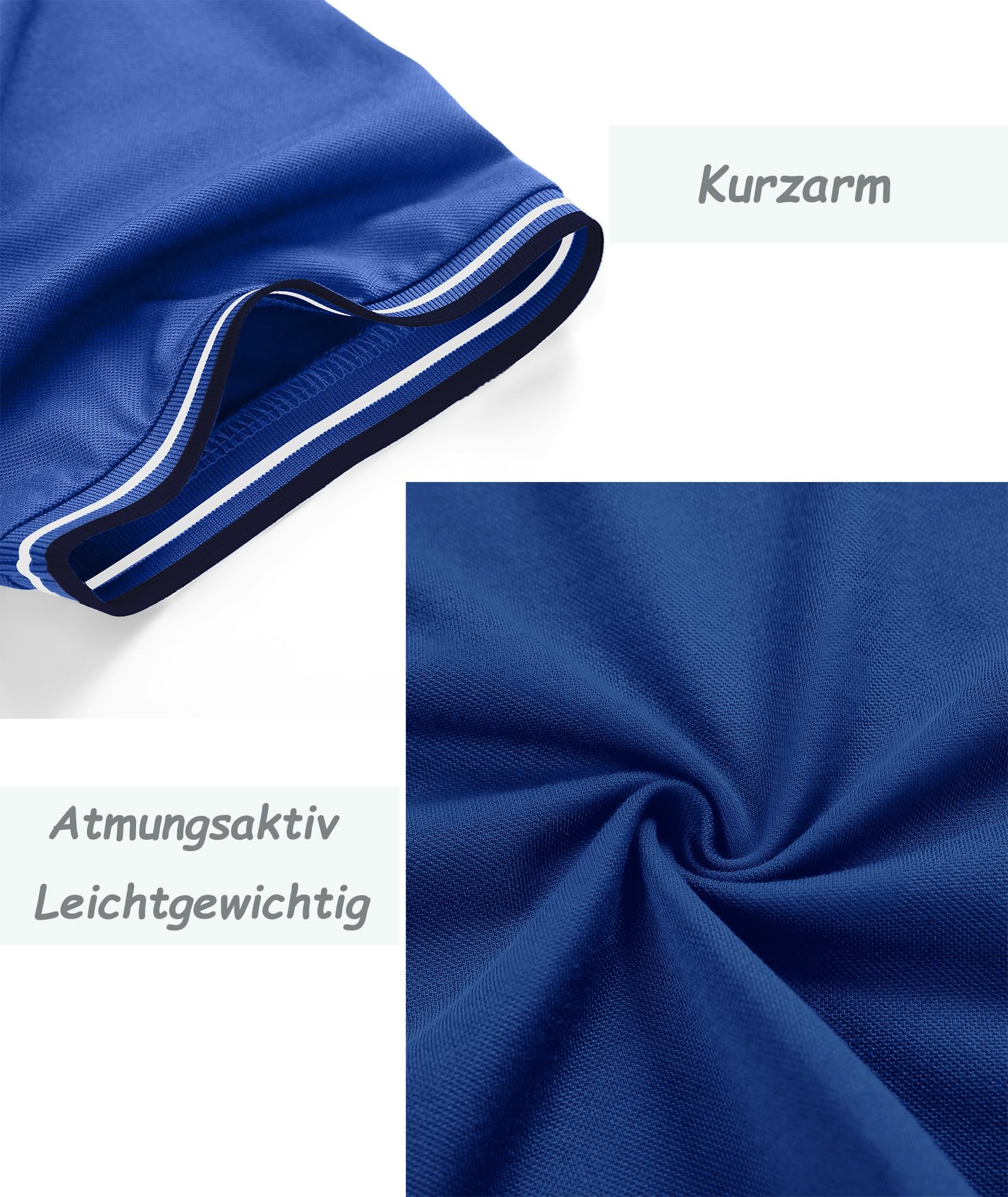 LLdress 3er Pack Poloshirt Herren Kurzarm Atmungsaktiv Poloshirt Set Leichtes Golf Polohemd Schnelltrocknend T Shirt 5