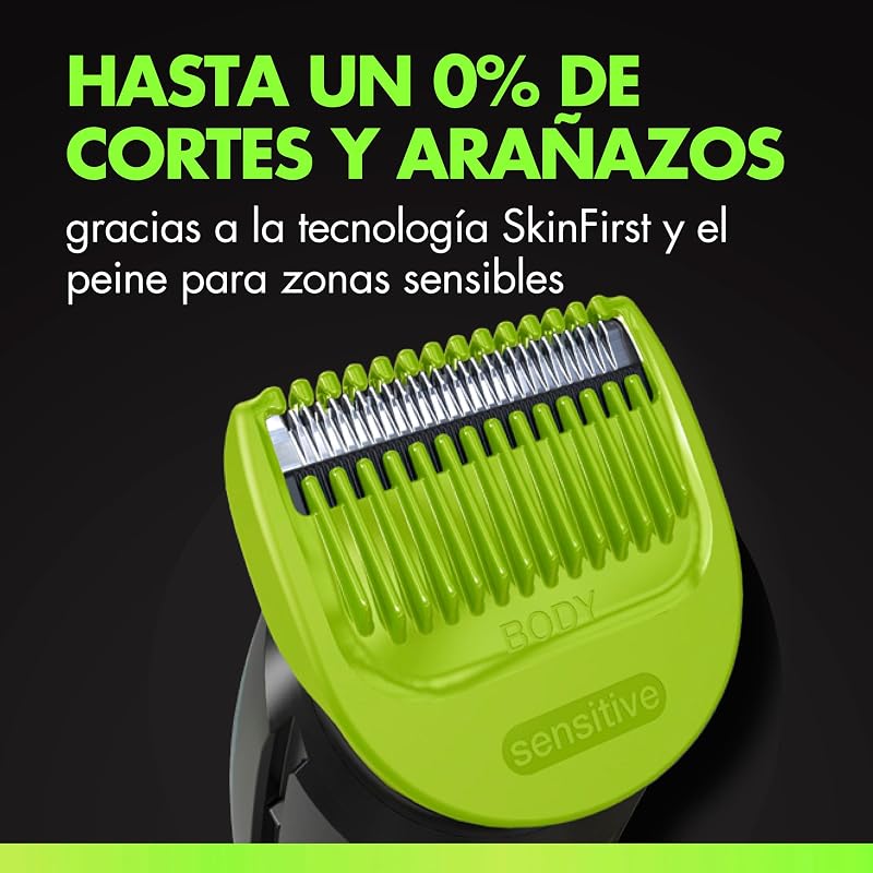 Labs i7 Body + Intimate Afeitadora Corporal, 8 Accesorios, Negro