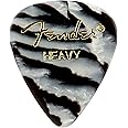 Fender Graphic Guitar Picks 351 Shape, Guitar Accessories, Zebra, Heavy, 12-Pack