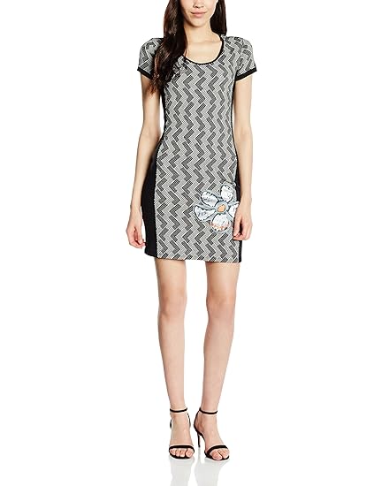 Desigual Auagua Robe Tunique Imprimé Manches Courtes Femme