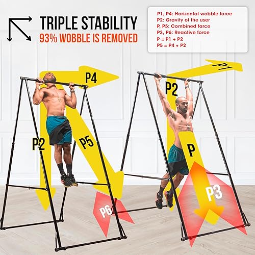 KHANH TRINH Foldable Pull Up Bar Stable Gymnastics Equipment