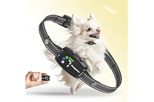 FURRYASTRO Dog Bark Collar，Anti Bark Collar for Small and Medium Dogs, Black Strap