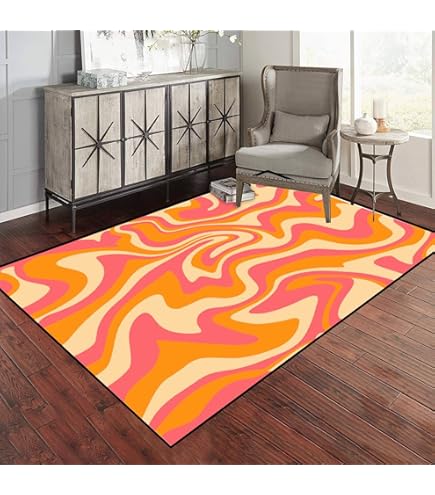 Amazon.com: Retro Rugs for Living Room 70s - Retro 70s Rug & Home