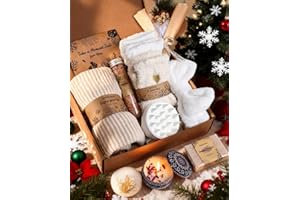 Coralogo Natural Spa Gift Baskets - Natural Pampering Spa Set, Self-Care Get Well Soon Basket,Thank You Gifts, Unique 11pcs Gift Set for Birthday Christmas Valentines Day Mothers Day