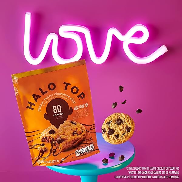 HALO TOP PEANUT BUTTER CHOCOLATE CHIP LIGHT COOKIE MIX, 12.6 OZ
