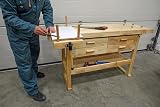 Sealey Woodworking Bench 4 Drawers Rubber Wood Tool Storage Vice AP1640 view 6