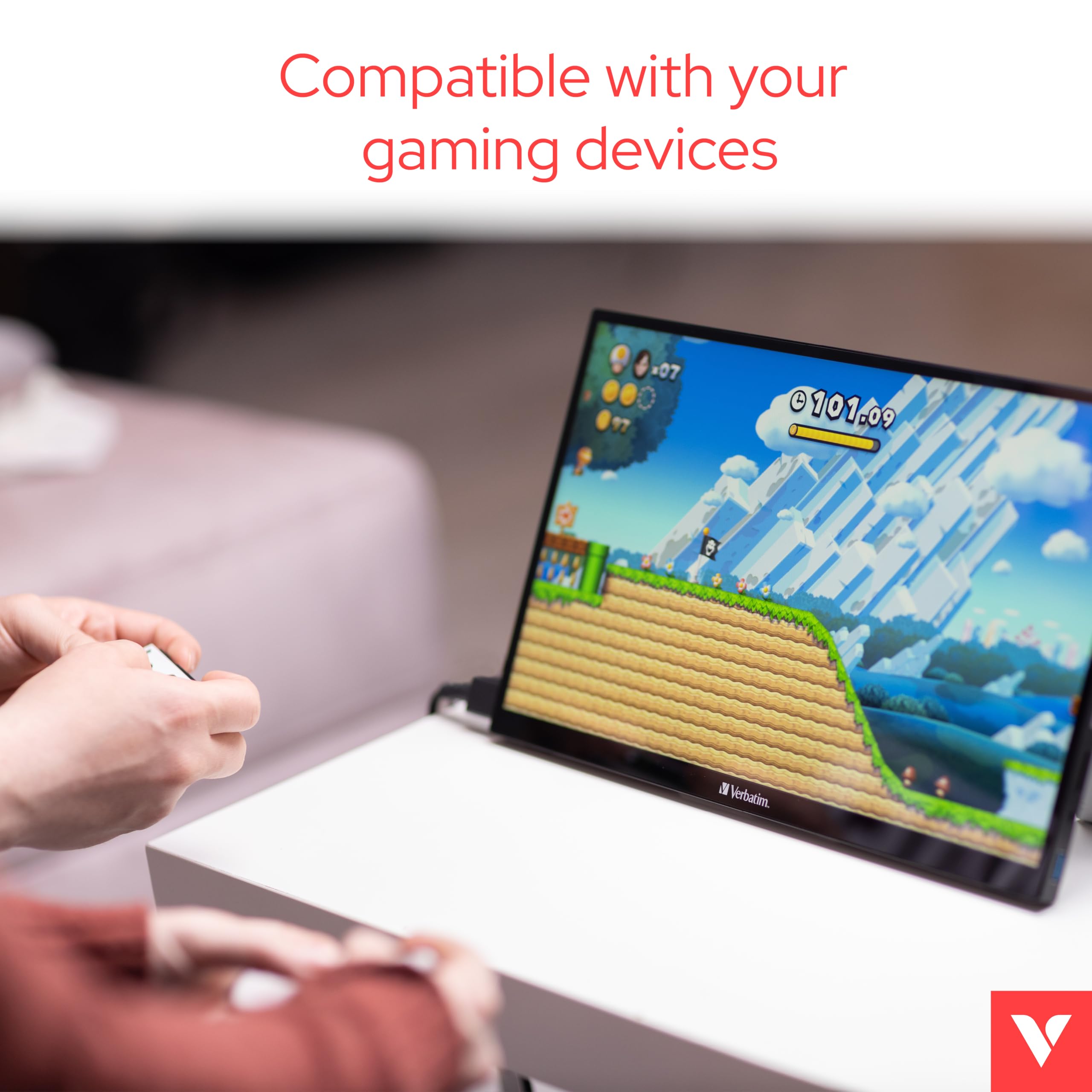Verbatim Portable Touchscreen Monitor 17.3