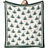 Zzkol Merry Christmas Cartoon Flannel Blanket, Xmas Throw Blanket Gifts for Kids Men Women, Funny Holiday Holly Jolly Hohoho Soft Blanket for Bedding Sofa 50 x 60 Inch