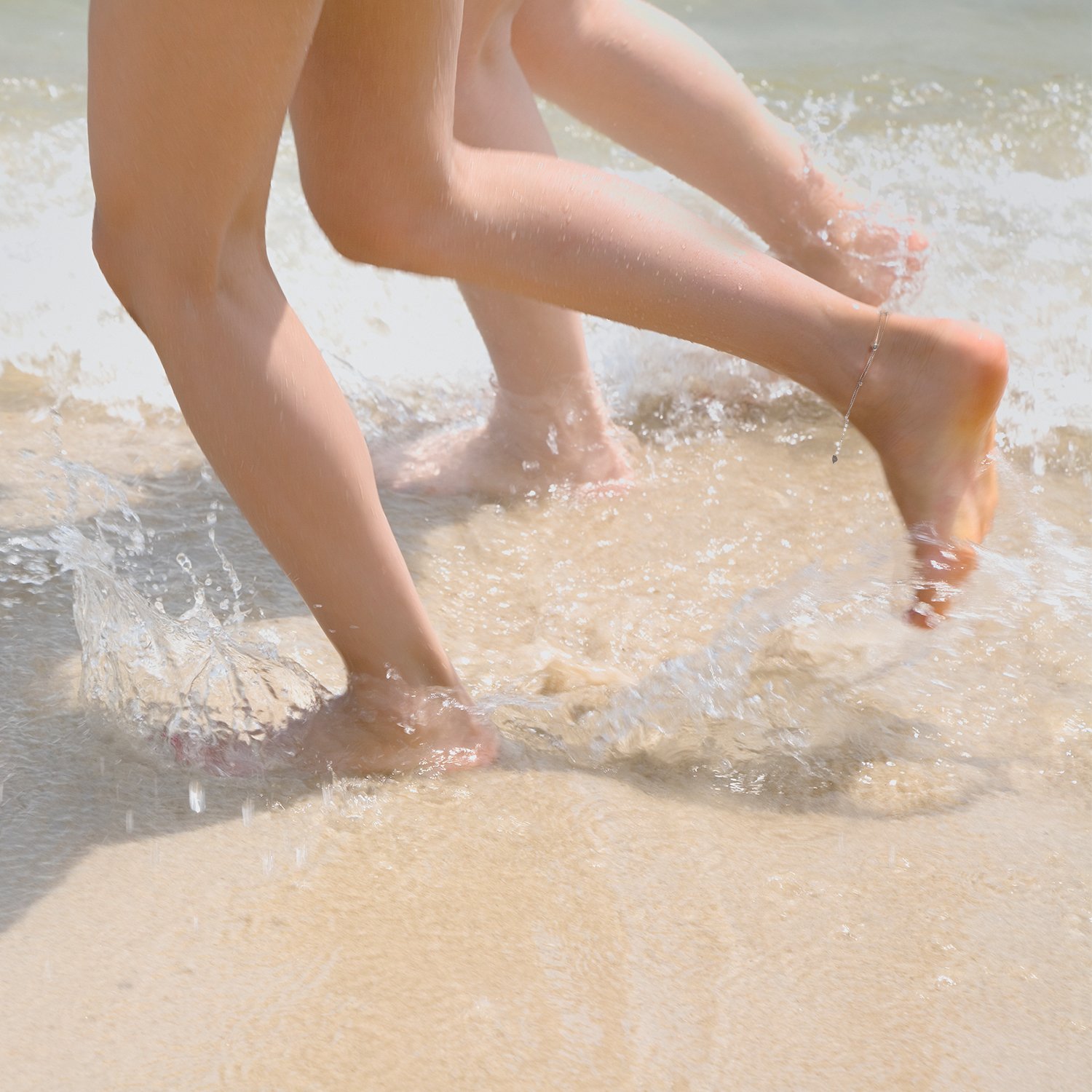 ♛J.Rosée♛ Bracelet/Anklet 18K Rose Gold Plated 3A Silver with Extender 21cm+3cm(0.82in+0.12in) for Women