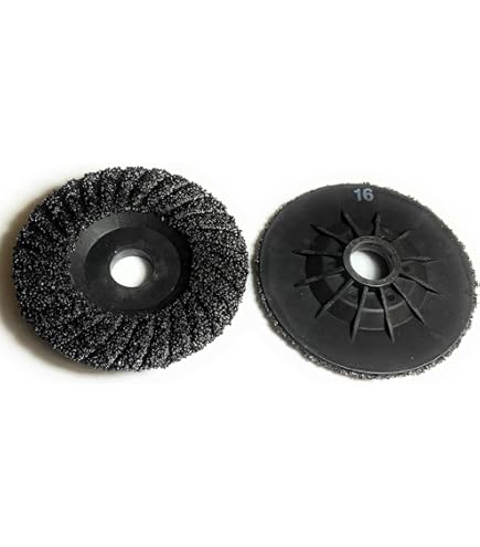 5-Pack 4.5" Silicon Carbide Grinding Discs - 16 Grit For Granite, Marble, Concrete & Glass, Plastic Back