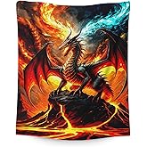 Dragon Blanket for Kids Boys 6-8, Cool Soft Cozy Fuzzy 50 x 40 Inches Dragon Themed Blankets Throw Gifts Ideas for Sofa Trip Chairs Decorations