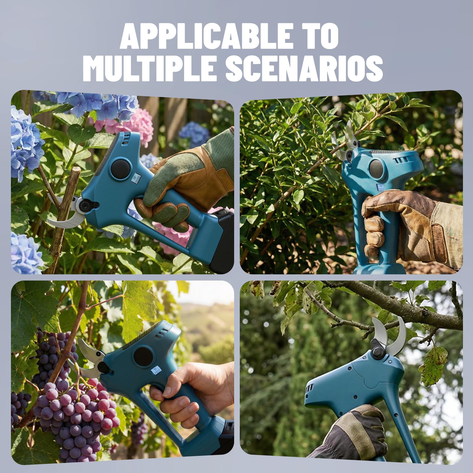 Akku-Astschere für Makita-18V-Batterie, Elektrische Gartenschere mit 30mm SK5 Verchromter High-Carbon-Stahl Klinge und LCD Anzeige (ohne Batterie) 7