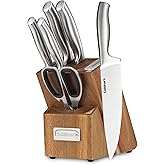 Cuisinart 7 Pc Stainless Steel Essentials Cutlery Block Set with Built in Sharpener