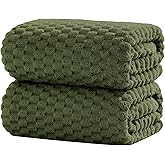 NALIVO Extra Large Bath Towel Sheet-40x80 Inches Oversized,Super Soft,Quick Dry,Microfiber Shower Towels Highly Absorbent,Plush Bathroom Towels for Adults, Premium Quality (Olive Green, 2PCS)