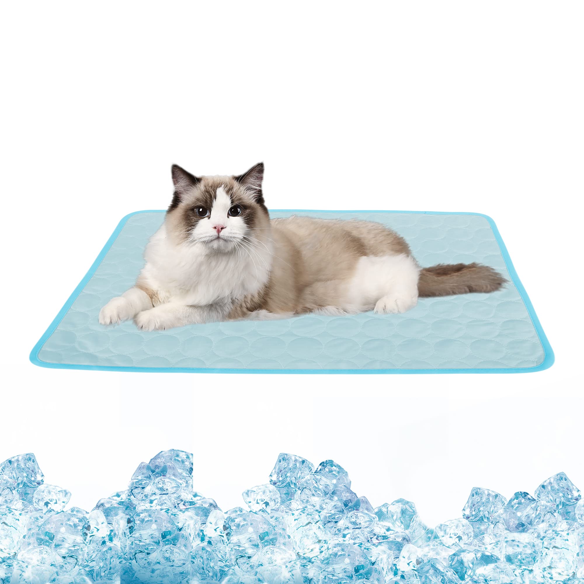 Kaket Dog Cooling Mat for Dogs and Cats - Medium 70 x 55 CM, Light Blue