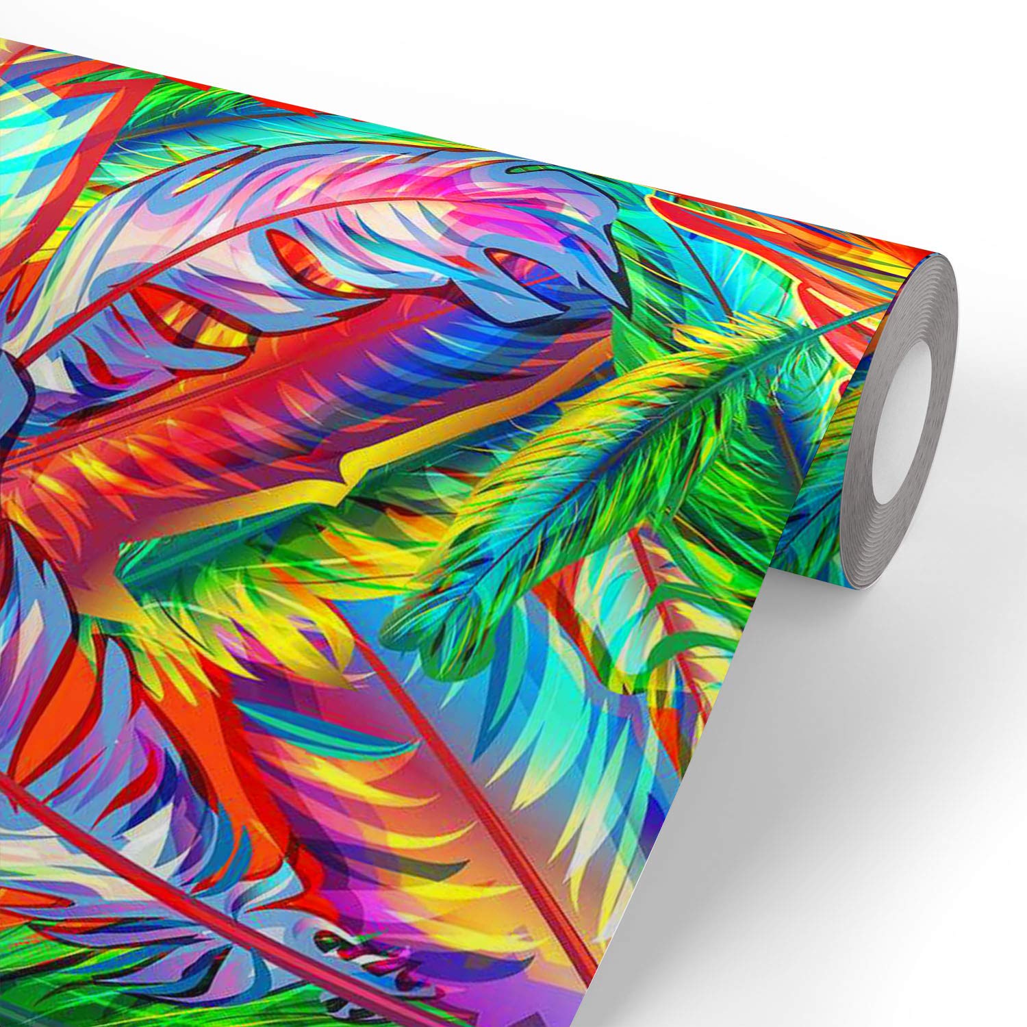 ArtzFolio Bright Feathers PVC Vinyl Wallpaper Roll | Self-Adhesive Peel