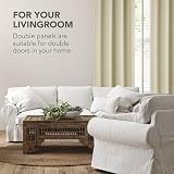 Deconovo Blackout Curtains 140x280cm Thermal Insulated Eyelet Panel Dark Beige view 8