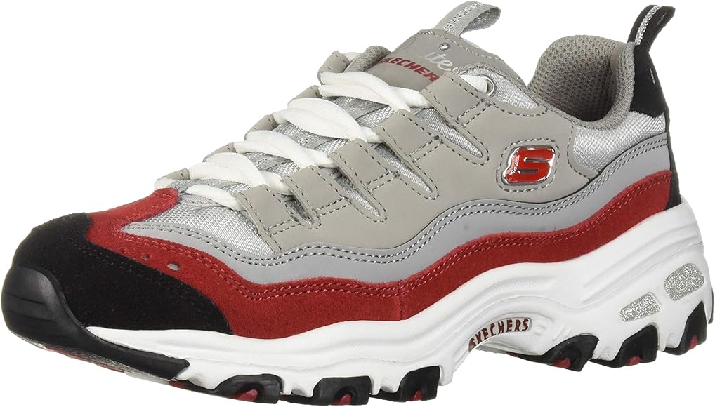 skechers d'lites womens red